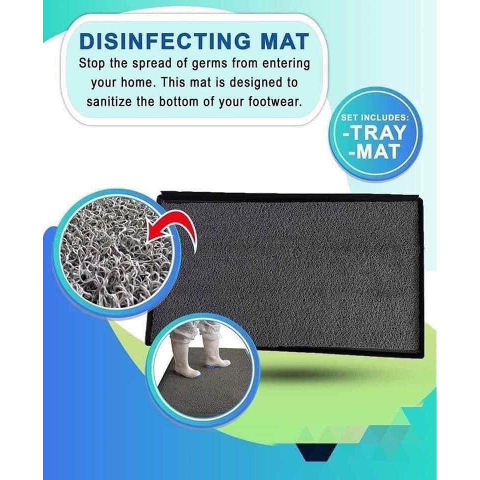DISINFECTING FOOT MAT with TRAY (FREE Chlorine Granules) Shopee