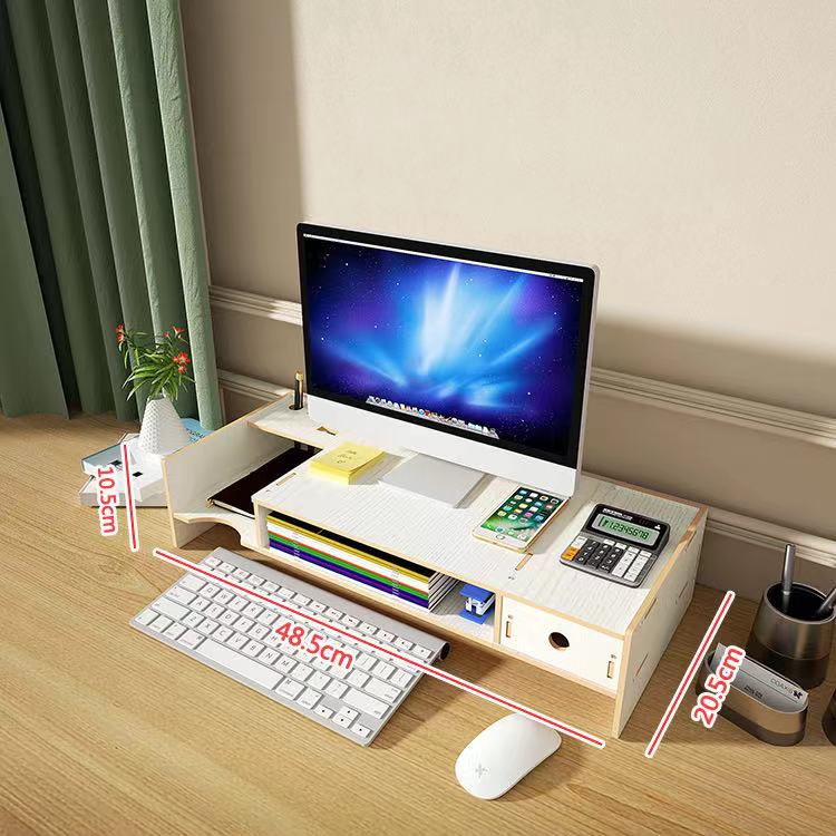 DIY Multifunctional Wood Desktop Monitor Riser DeskPractico Nordic ...