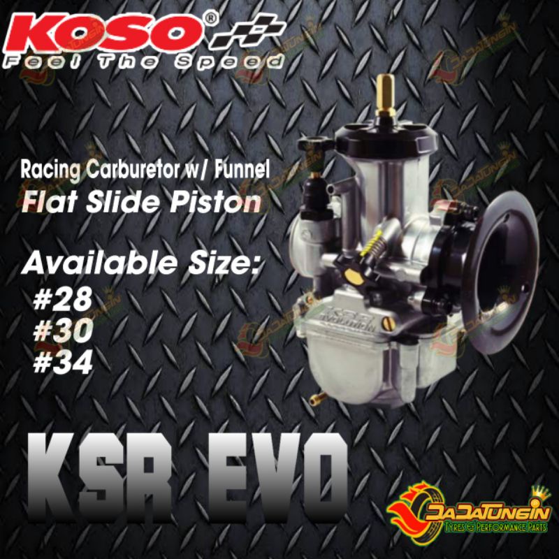 KOSO KSR EVO Racing Carburetor Set with Funnel | Shopee Philippines