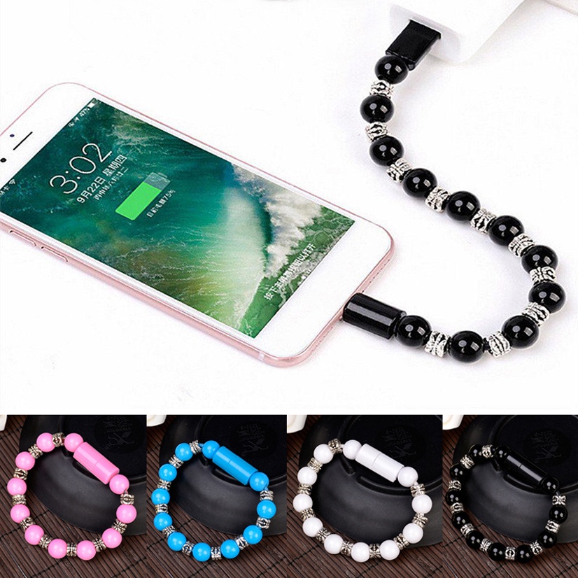 Smart Charger Bracelet Beads USB Invisible Charging Data For Type C