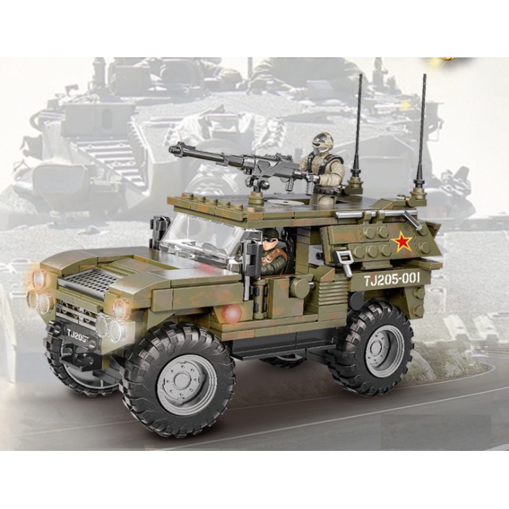 405PCS WW2 Brave Warrior ORV Car Building Block Brick Figure Model Toy ...