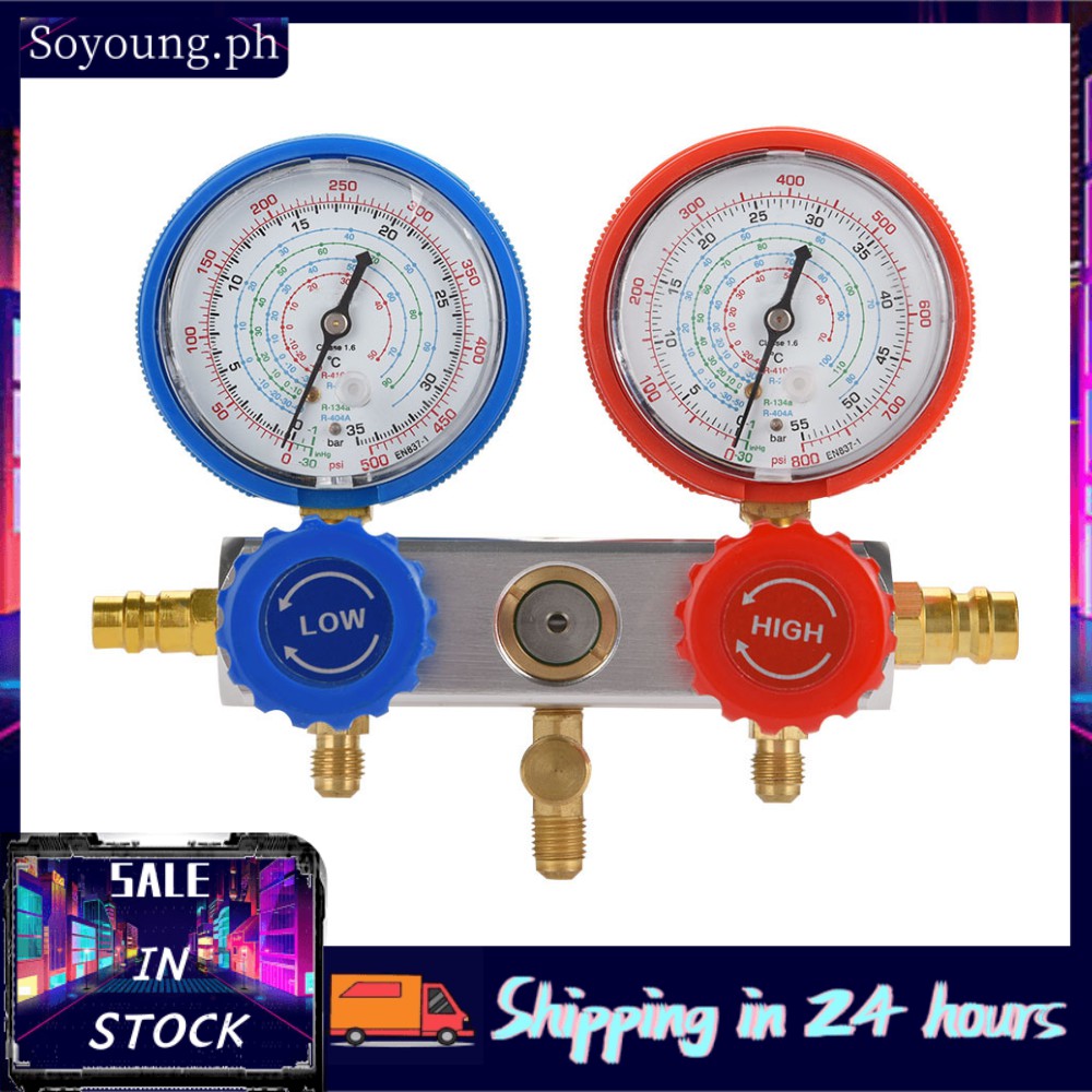 Soyoung Universal Diagnostic Manifold Freon Gauge Set for R134A R12 R22