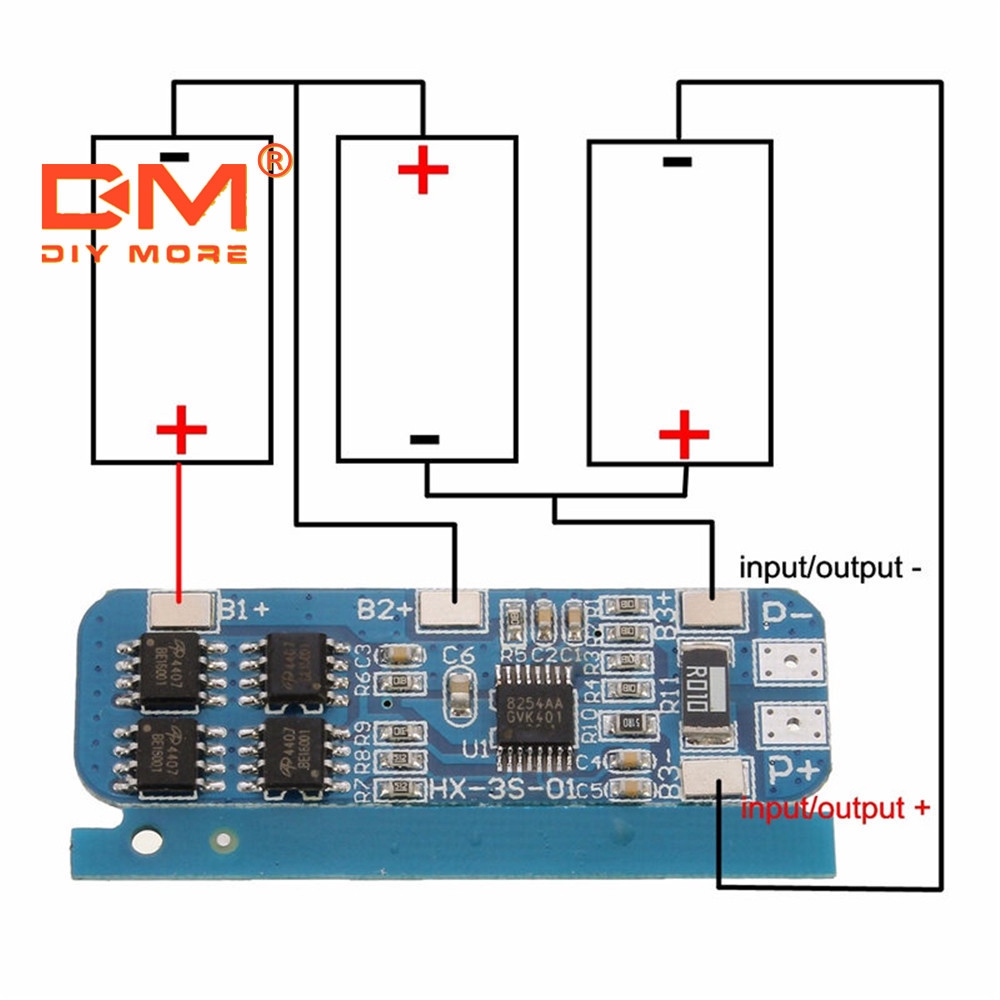 DIYMORE 3s 10a 12v Lithium Battery Charger Protection Board Module For ...