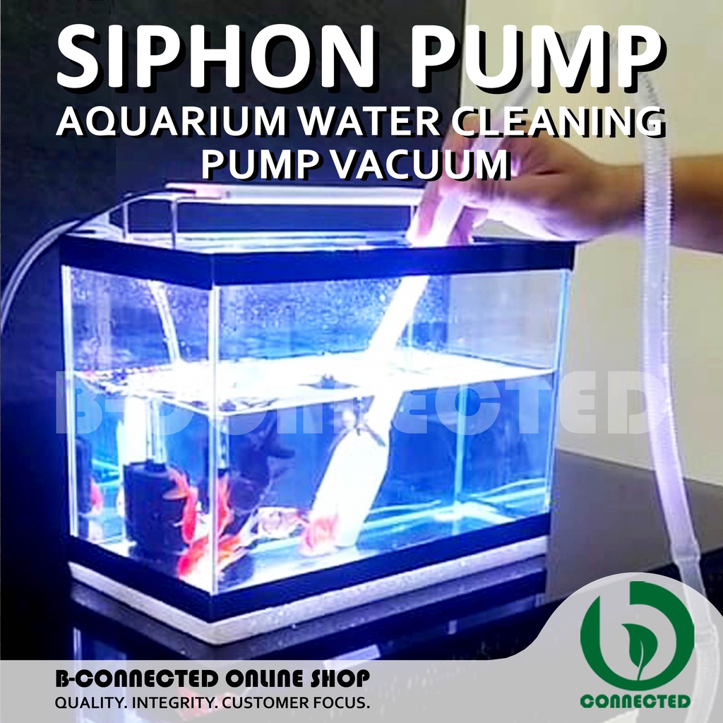 SIPHON PUMP / AQUARIUM FISH TANK WATER CHANGE VACUUM / SIPHONING HOSE ...