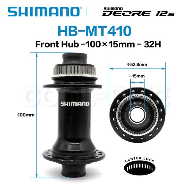 shimano thru axle front hub