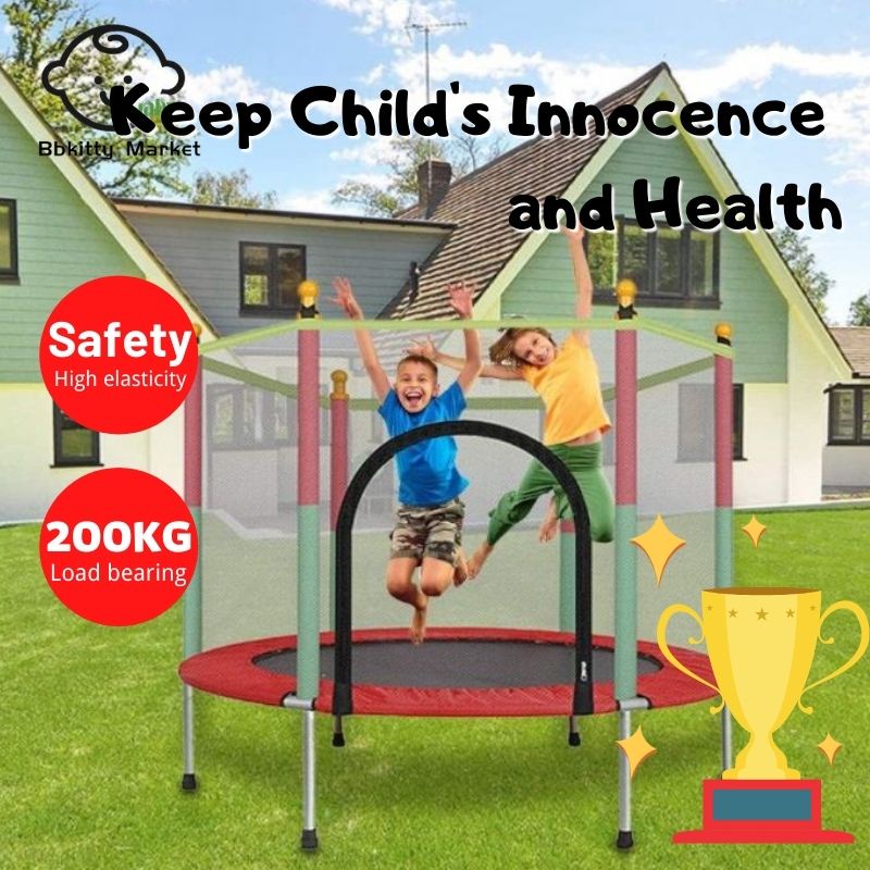 ☋Kids Trampoline Safety Enclosure Net Indoor and outdoor Trampoline