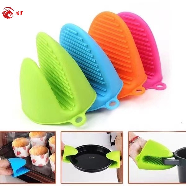 Kitchen Silicone Glove Grip Pinch Mitts Oven Pot Holder Tool (1pc