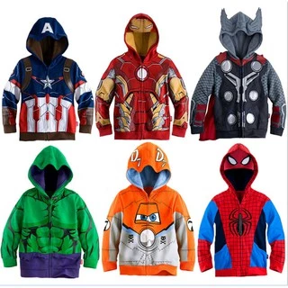 Spiderman Zip Up Hoodie Marvel Superheroes Boys Zip-Up Fashion