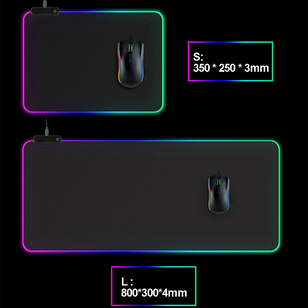 Anime RGB Symphony Glowing Gaming Mouse Pad Anime Mouse Pad Gaming ...
