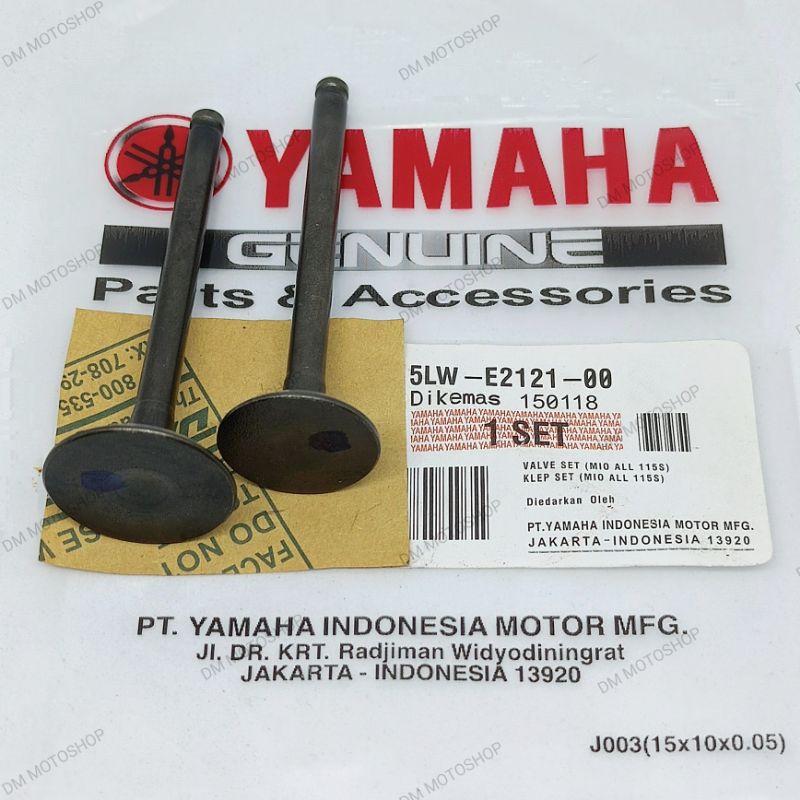 Yamaha Valve Set In & Exhaust valve Mio Sporty/Fino Carb/Nouvo/Soul