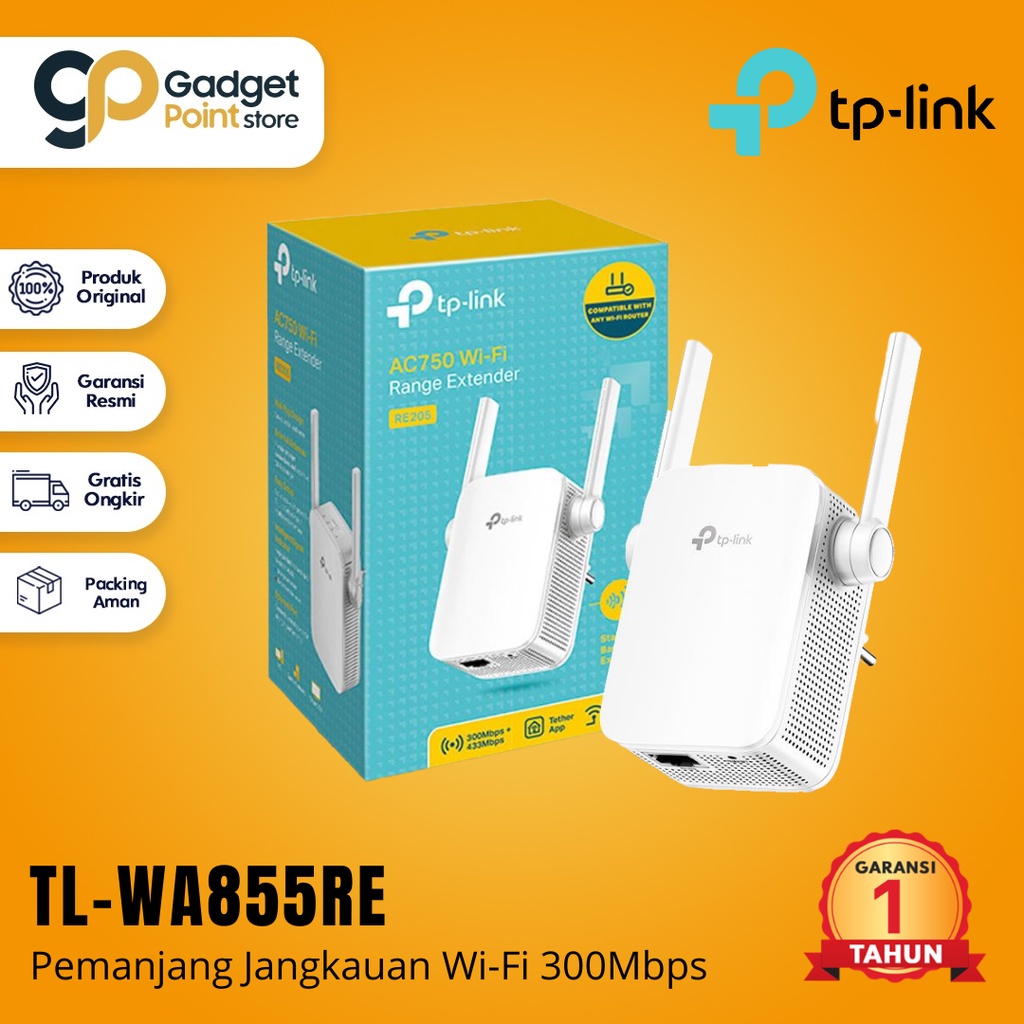 Tp-link TL-WA855RE 300Mbps Wi-Fi Range Extender WA855RE 855RE 1 Year ...