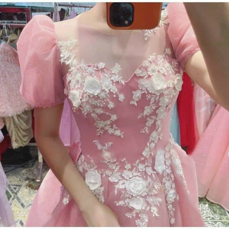 Pink hotsell filipiniana gown