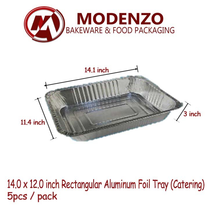 14x12 inch MA53980C Catering Aluminum Foil Tray ( 5pcs per pack ...