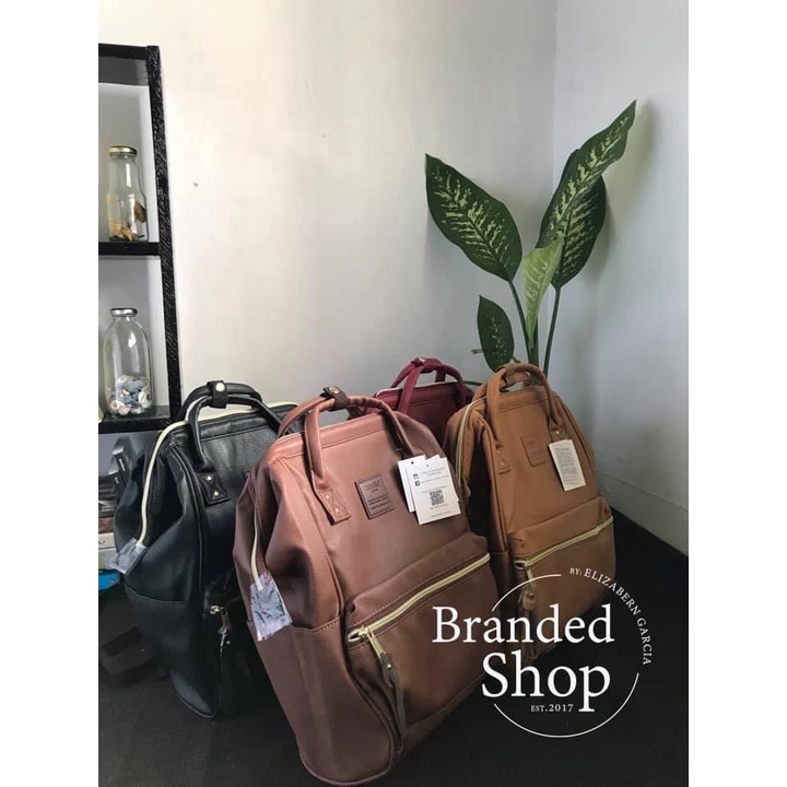 anello faux leather mini backpack camel Anello Faux leather Backpack