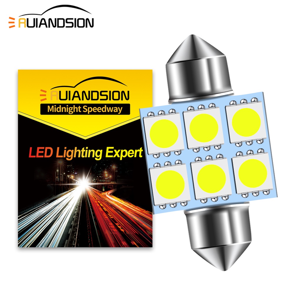 1pc Ruiandsion C5W Festoon 28mm LED Bulb 12V White Car Led Dome Festoon