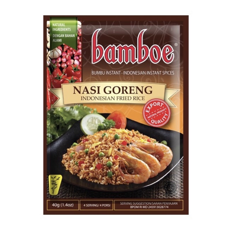 Indonesia Bamboe Bumbu Instant Nasi Goreng Fried Rice Spices 40 Gram