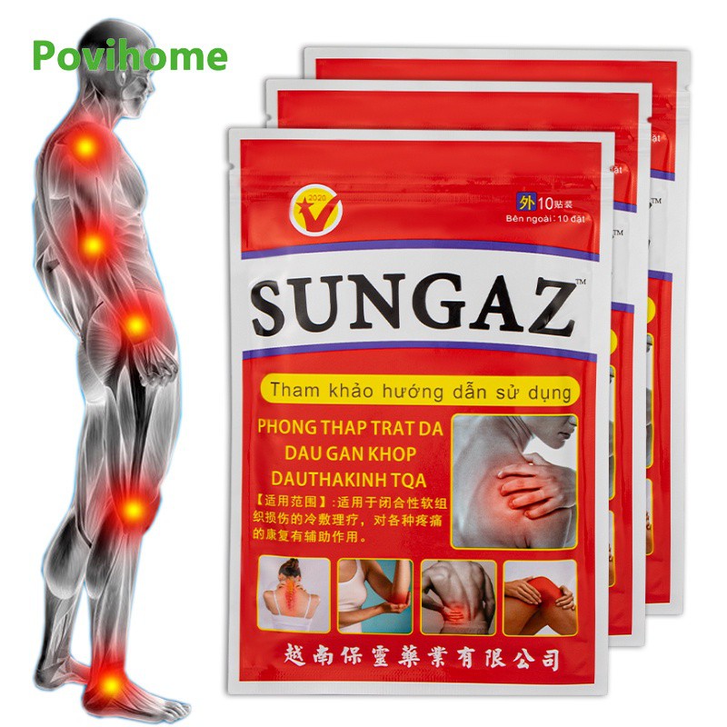 10pcs Vietnam Sungaz Sprain Patch Shoulder Neck Joint Ache Arthritis