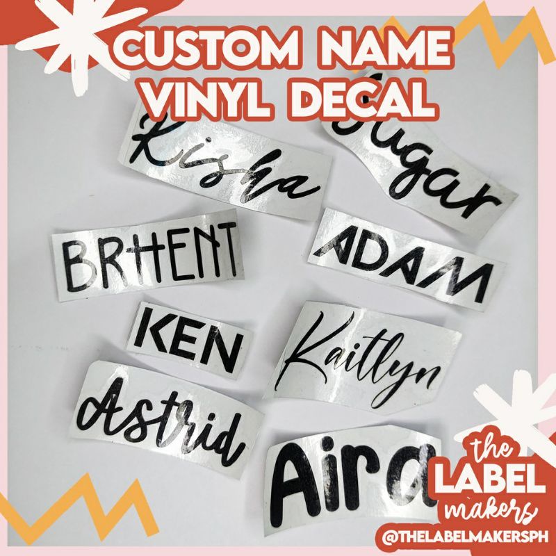 Personalized Vinyl Stickers Customized Decal Stickers 1" x 3" 1" x