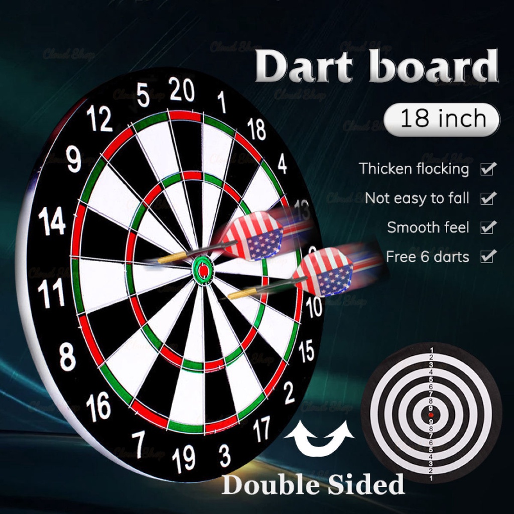 COD+【Free 6 Darts】Dart board Set Champion Original Bristle Diamond Wire