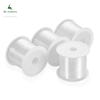 100m/Roll Multifunctional Transparent Invisible Thread Clear Fishing Line  Nylon Monofilament Line for DIY Jewelry Making Sewing Thread Black and White