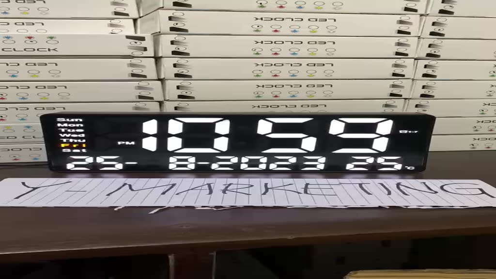 2204 Rectangular Led Digital Alarm Clock Can Wall hang | Shopee Philippines