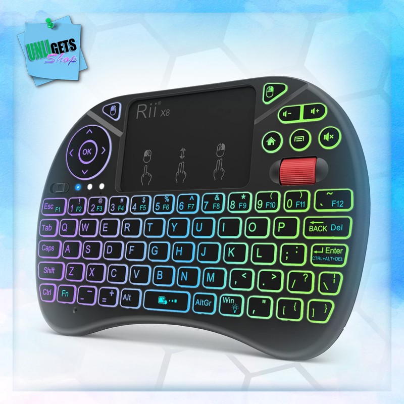 Amazing Mini keyboard Tri-Colour RGB Backlight - Wireless Mini Keyboard ...