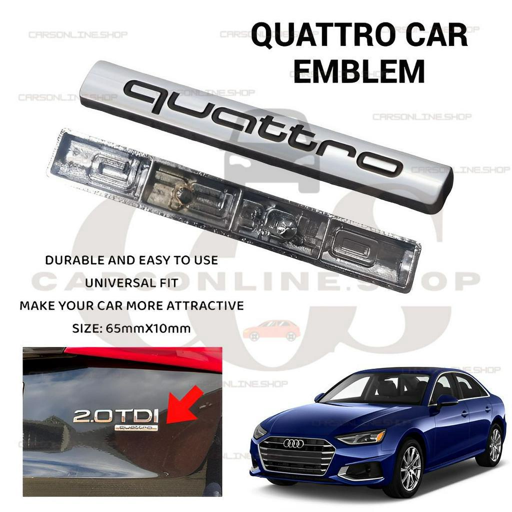 17-22 Audi Sport Car Rear Trunk Lid 3.0T Quattro Nameplate Emblem Badge Blackout