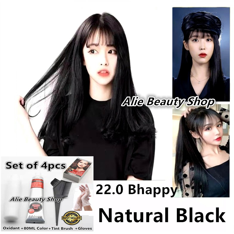 Natural Black Permanent Hair Color Set - 22.0 Bhappy | Shopee Philippines