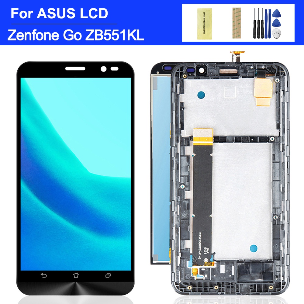 Kit De Réparation écran Asus Zenfone Go ZB552KL/ZB551KL/ZB500KL - Vitre Tactile + LCD - Noir