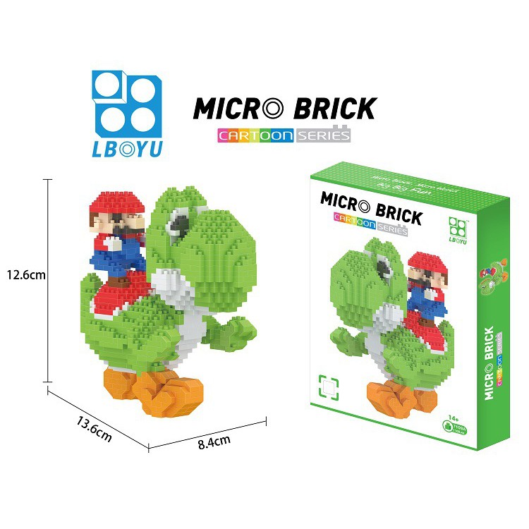 Big size Mario Micro Blocks Yoshi Small Bricks Luigi DIY Building Toys ...