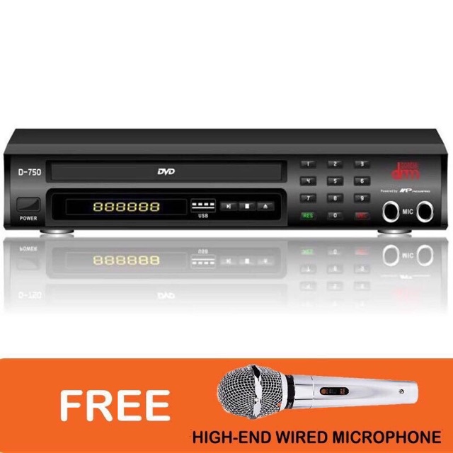 Megapro karaoke/DVD movie Player Dvd Karaoke Drm750 w/mic Shopee