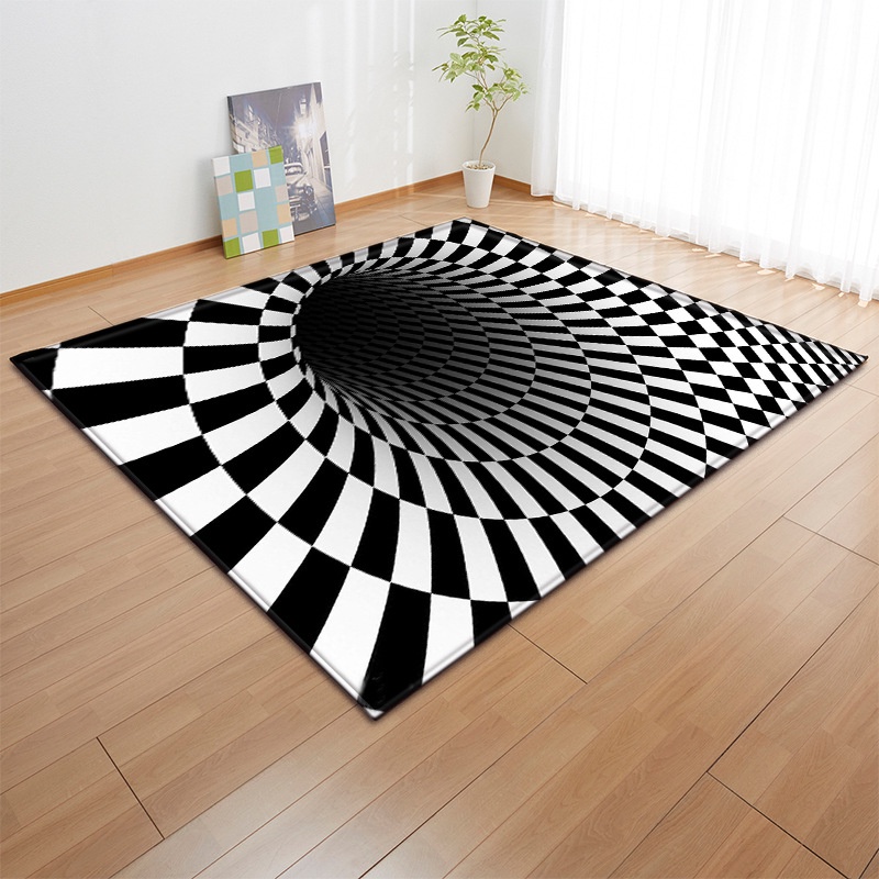 3D Visual Carpet Vortex Illusion Rug Trap Clown Effect Printing Carpet ...