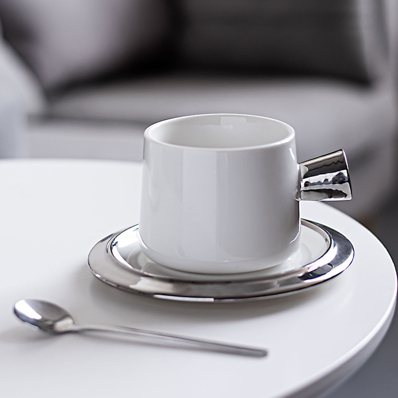 Light Luxury Coffee Cup And Saucer Coffee Mug Dessert Plate Water Cup ...