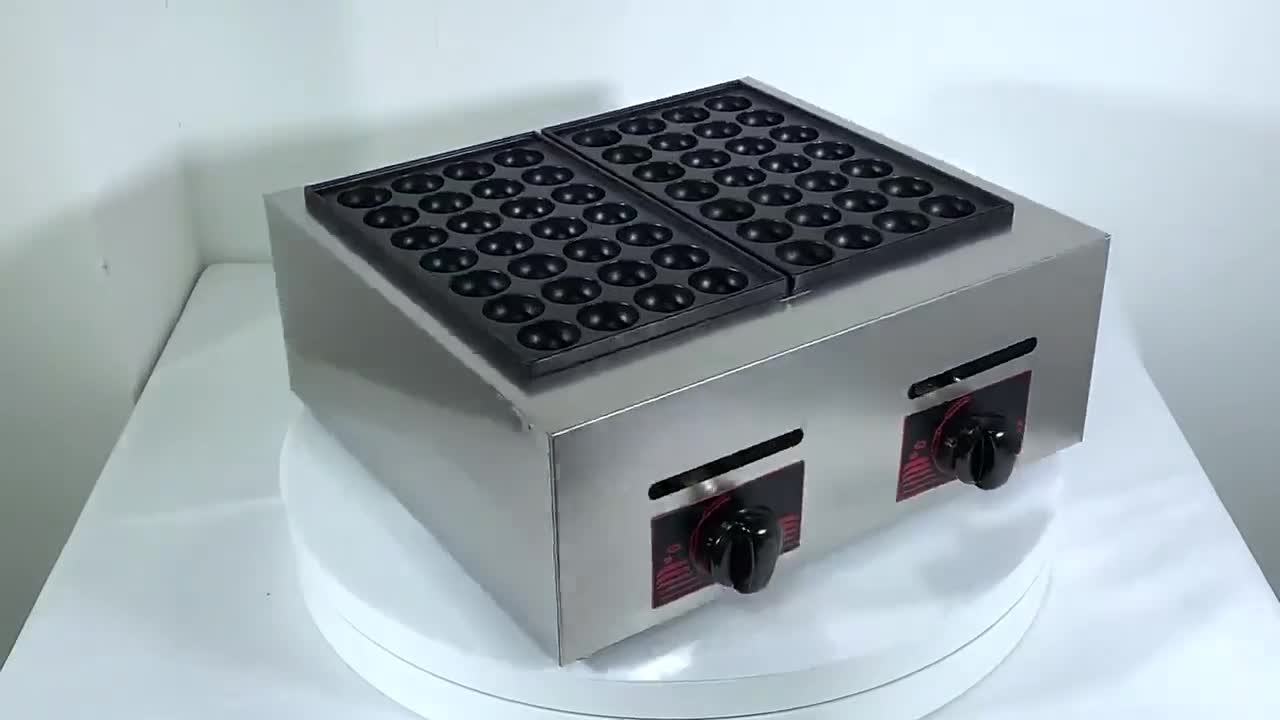 Takoyaki Maker 56 Holes Grill Octopus Ball Baking Machine Furnace Gas ...
