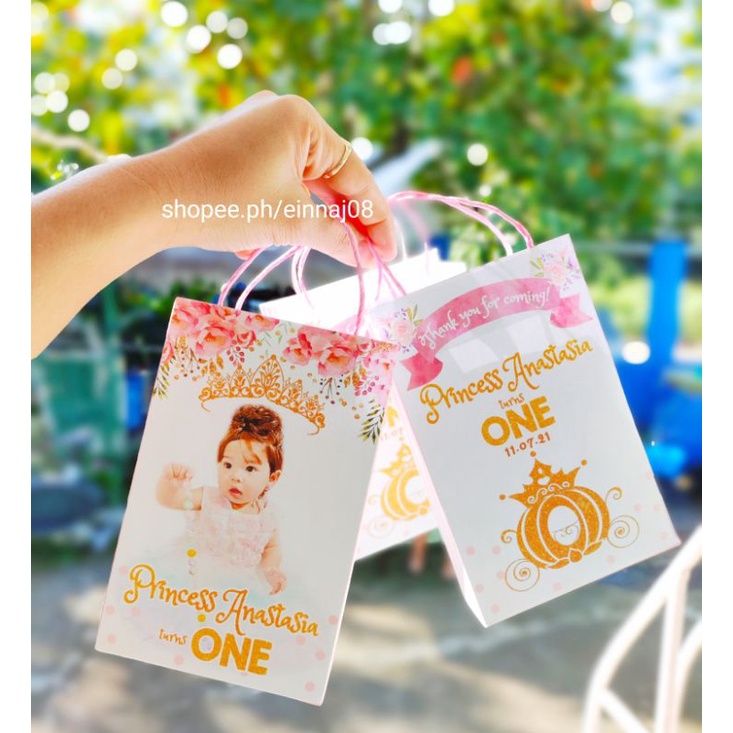 10pcs Royal Princess Loot bag Personalized lootbags Shopee Philippines