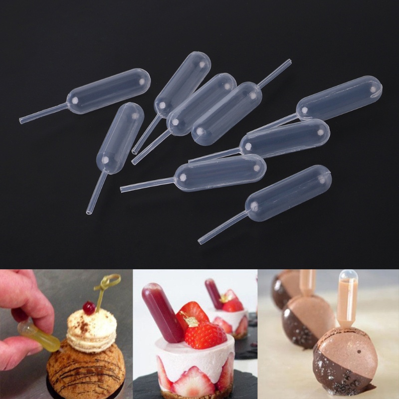 JEYORZY 100 Pièces Pipette Plastique, Pipettes De Transfert 4 Ml, Mini Goutte à Liquide, Transparent Transfert, Pipettes Compte-Gouttes à Presser Pour Fraises, Confiture, Chocolat, Cupcakes, Sirops