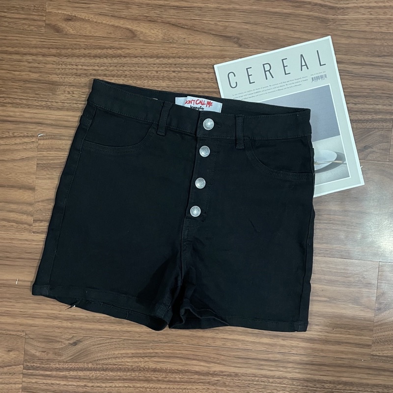 Don't Call Me Jennyfer Button Down High-Waist Jegging Shorts