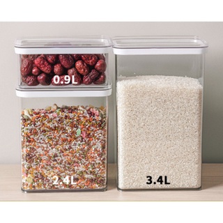 900ml/2.4L/3.4L Clear Food Storage Containers Large Capacity Airtight  Kitchen Canisters Dry Food Storage Jars Pantry Organizer