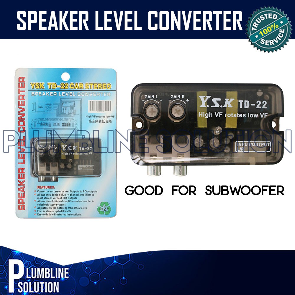 Car Speaker Level Converter / Audio Converter RCA Level Adaptor High To