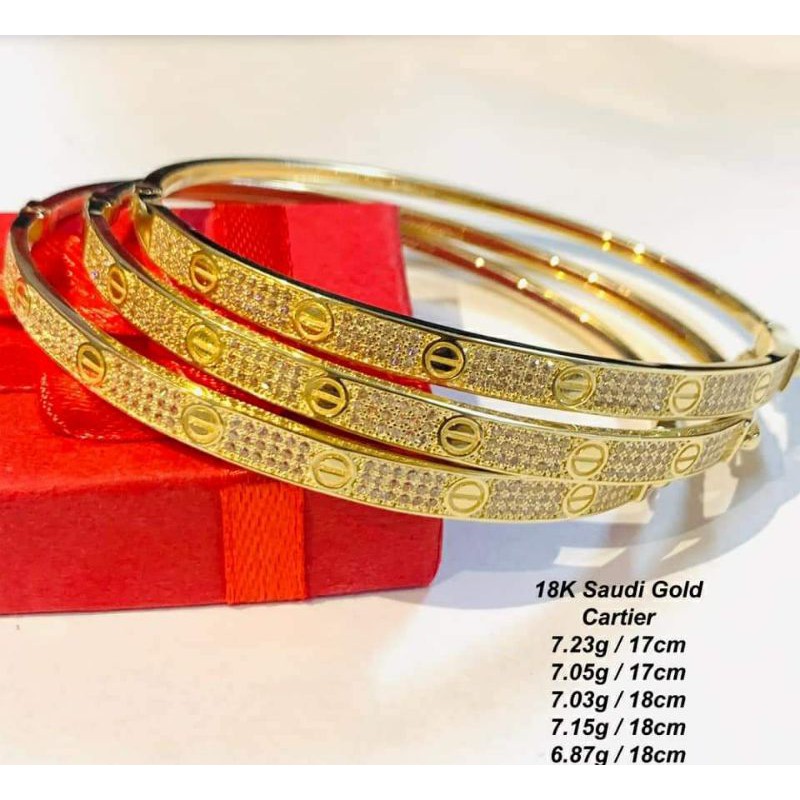 18k Cartier bangle medium size