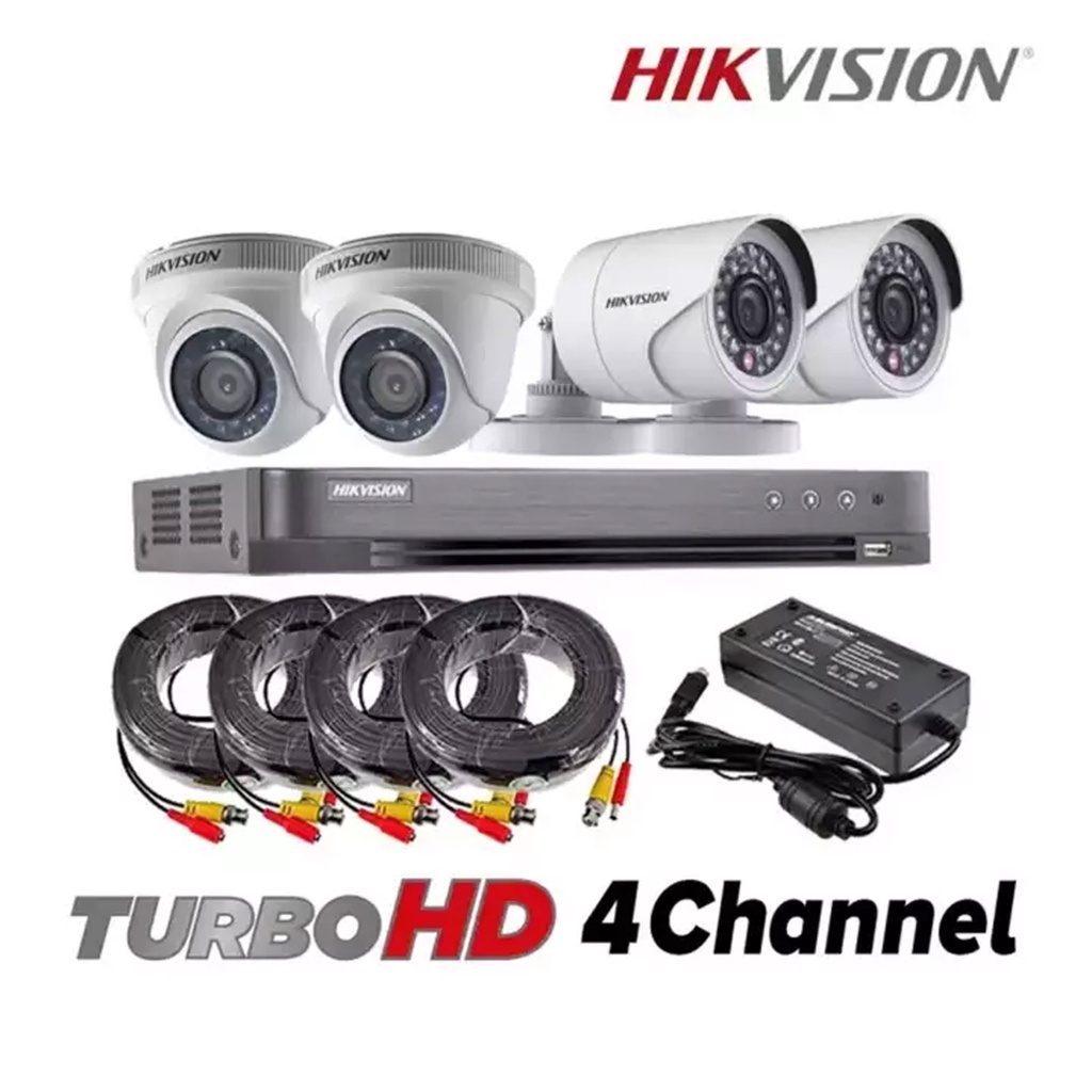 Hikvision 1080P 4 Channel HDTVI Turbo HD Surveillance CCTV Combo Kit ...