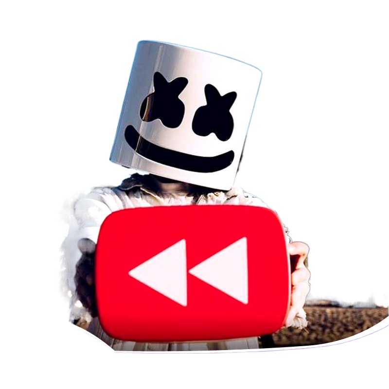 ♦ Marshmello head cover top 100 DJ marshmallow helmet COS mask music