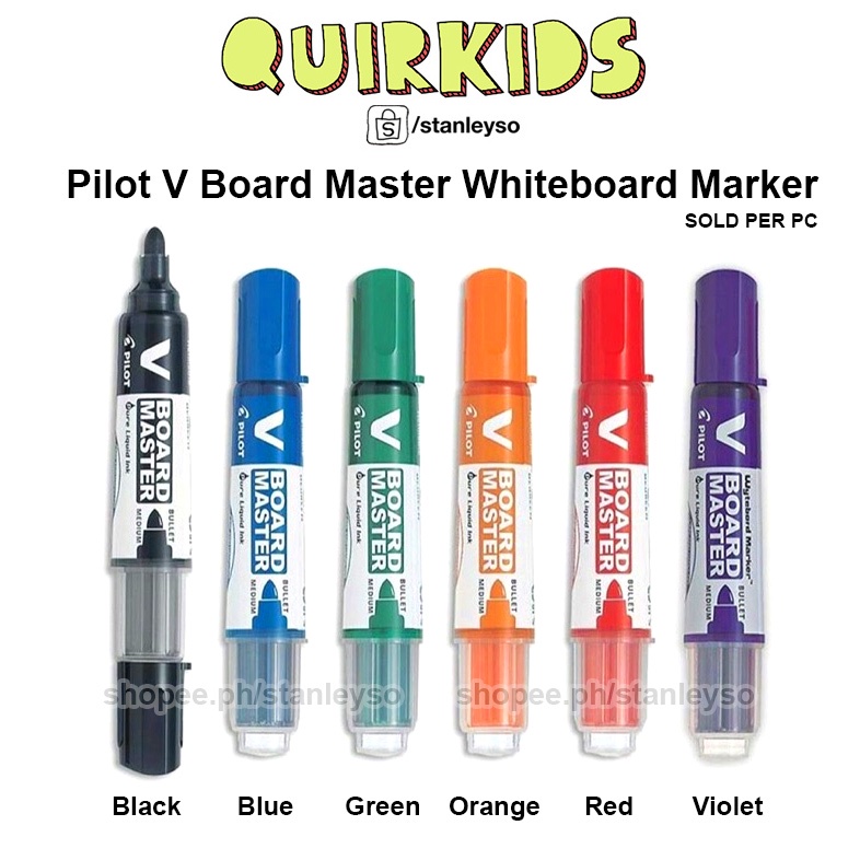 Pilot VBoard Master Whiteboard Marker - Refillable Erasable V Board ...