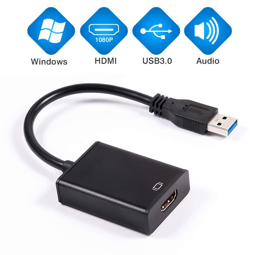 USB 3.0 to HDMI Cable Multi-Display Video Converter- PC Laptop Windows ...