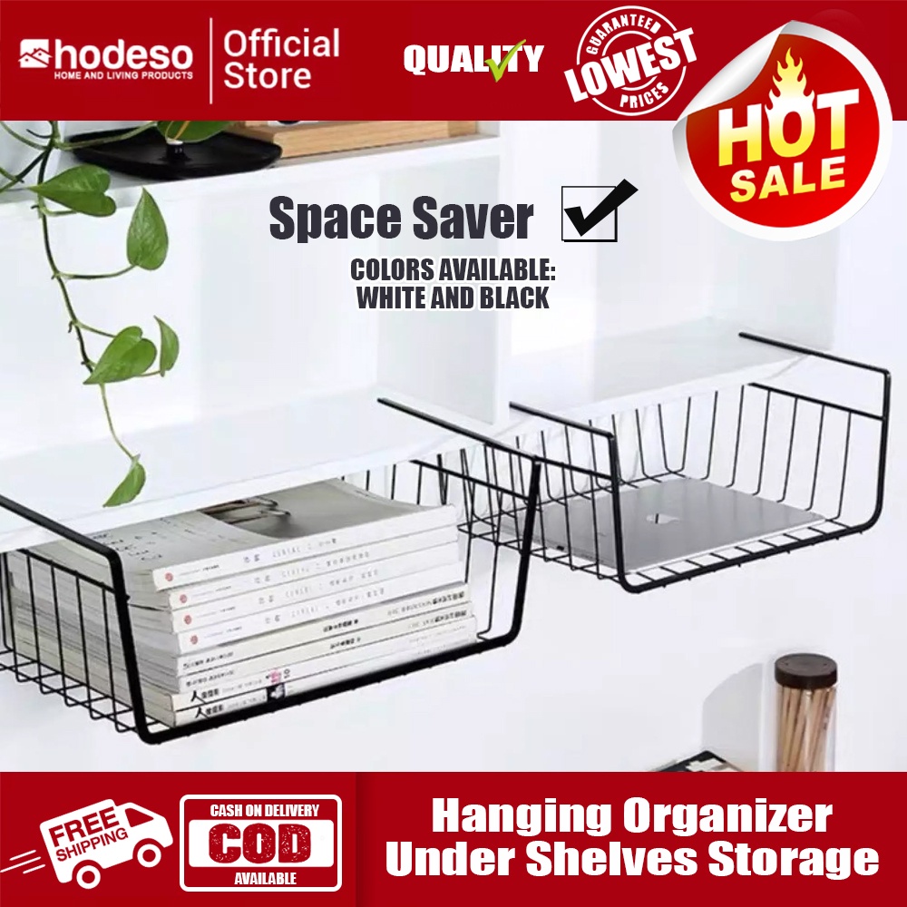 Hodeso Under Shelf Hanging Organizer Under Shelves Table ,
