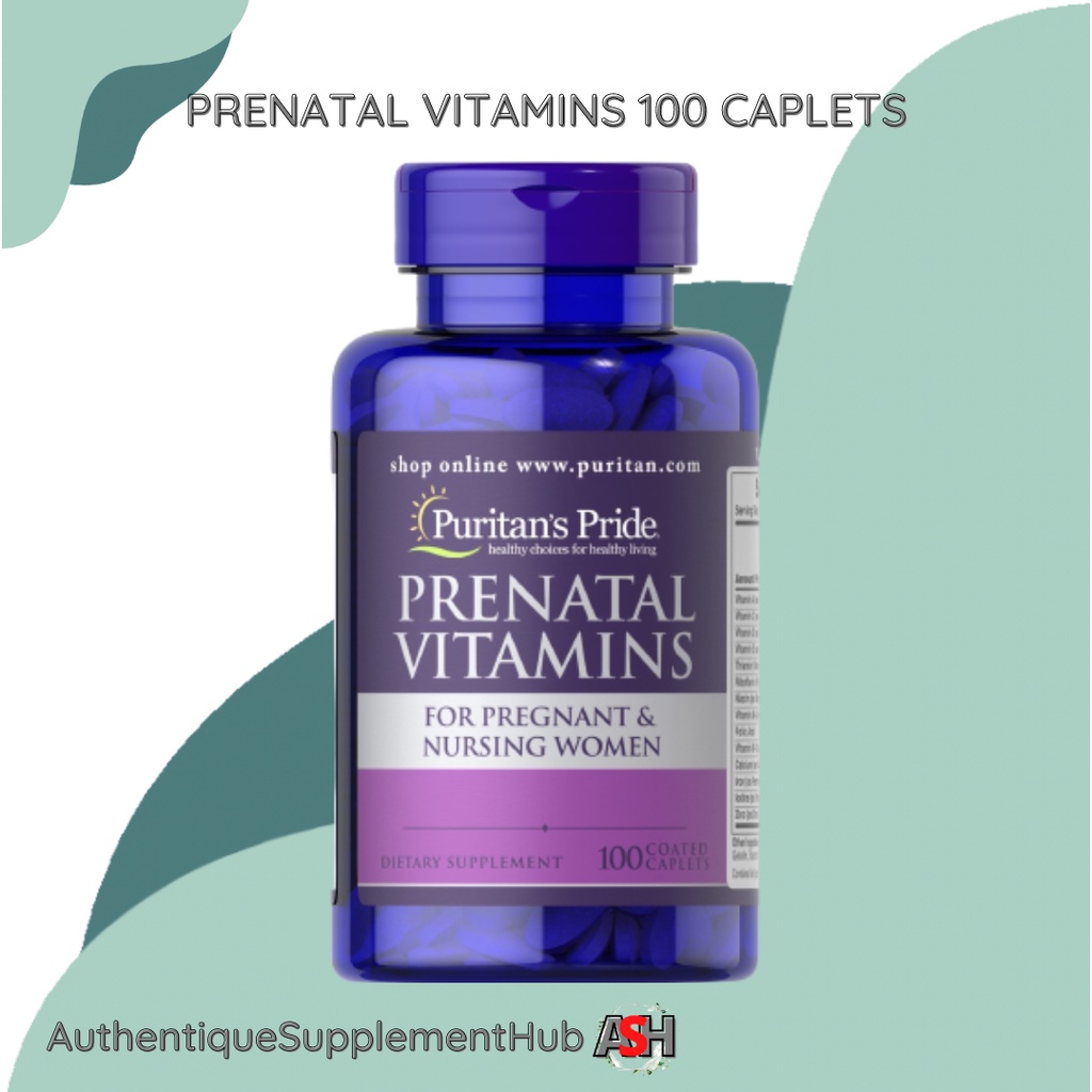 Puritan's Pride Prenatal Vitamins 100 Caplets Pregnancy and Lactation Care Shopee Philippines