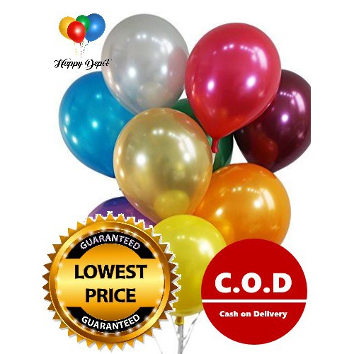 COD!!! 12 inches METALLIC Balloons (10pcs) | Shopee Philippines