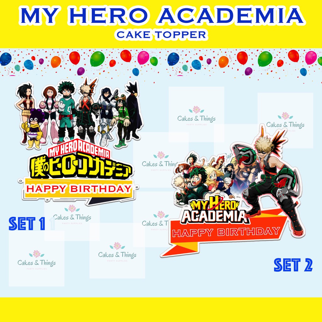 My Hero Academia Cake Topper (6 x 8 inches) | Shopee Philippines