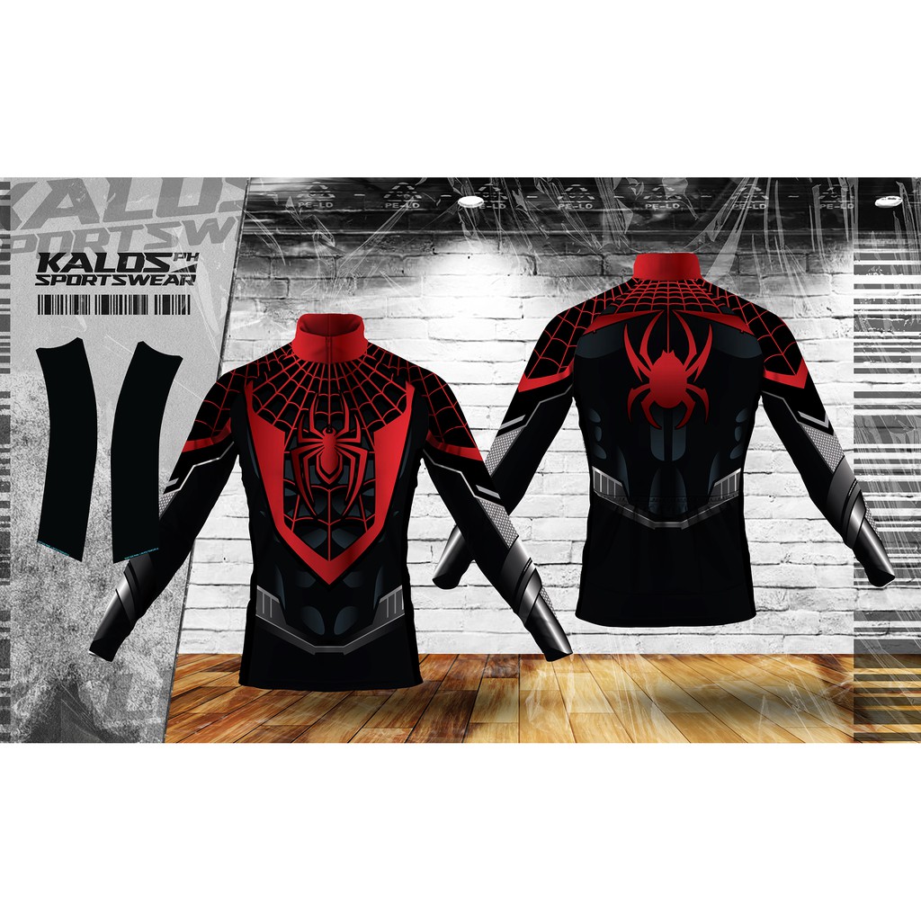 SPIDERMAN MILES MORALES SUIT BICYCLE CYCLING JERSEY LONGSLEEVE Shopee Philippines