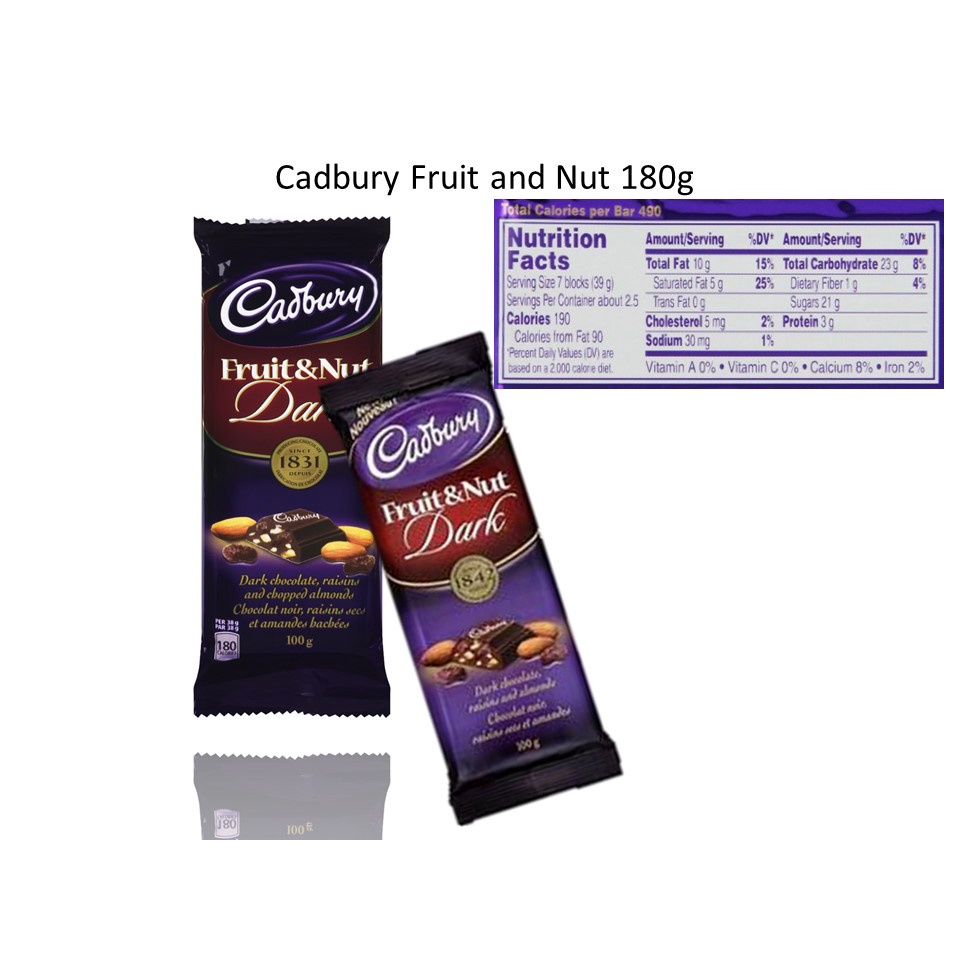 Cadbury Fruit and Nut 180g Contact lens Shopee Philippines
